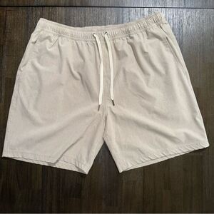 Fair Harbor Men's Tan Shorts XXXL Elastic waistband with a drawstring